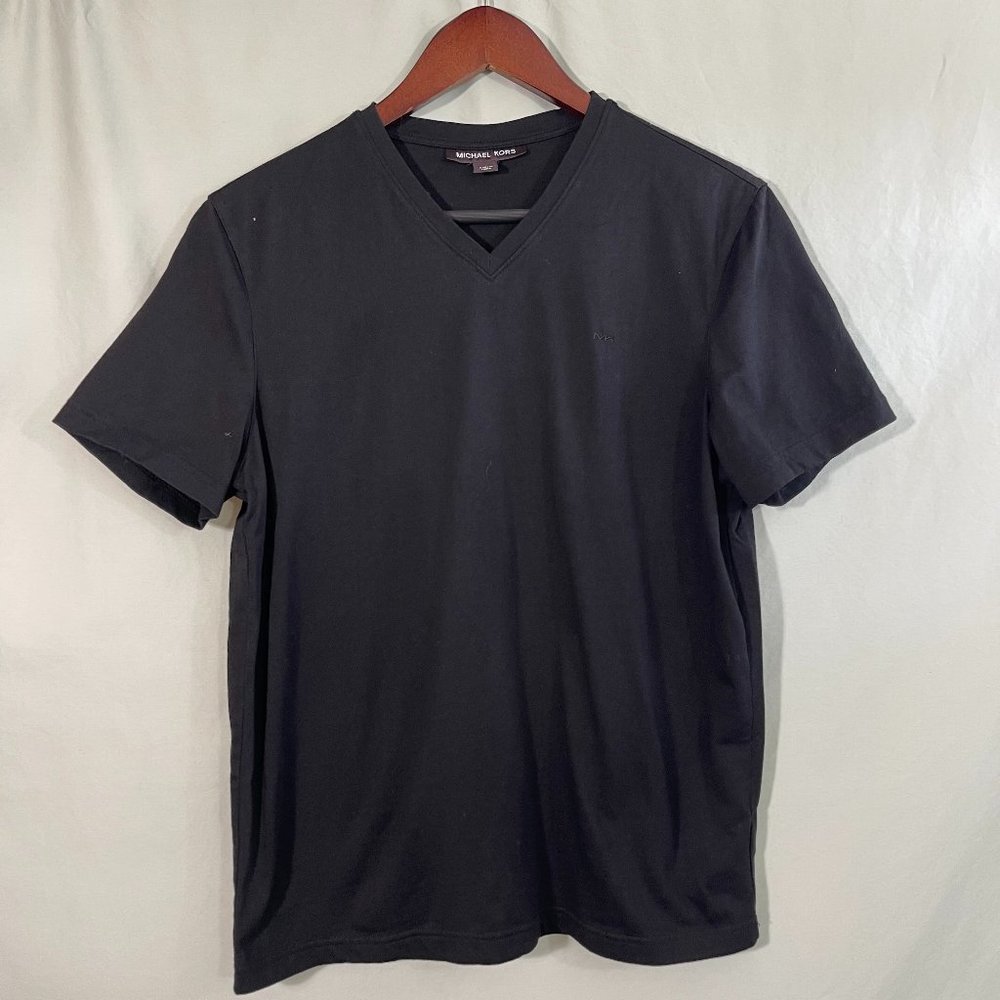 Michael Kors Men's Black V Neck T-Shirt